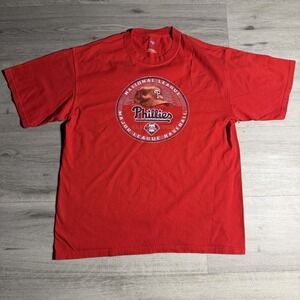 Philadelphia Phillies MLB Graphic T‎ Shirt Mens Large Red Baseball Tee